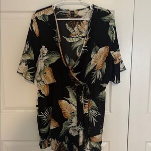 SHEIN Curve Tropical Print Romper